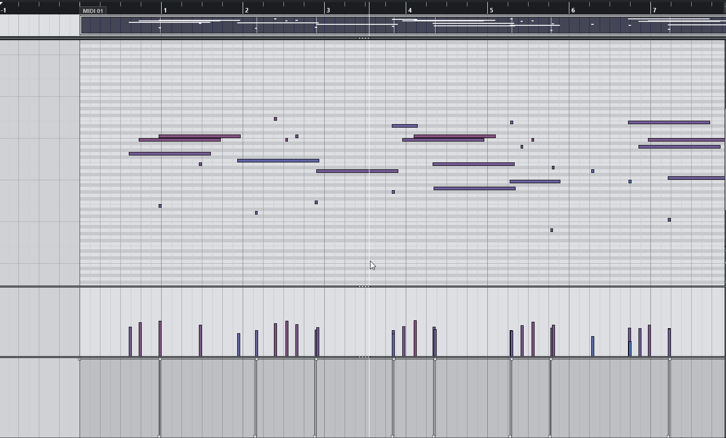 The contemporary transcription open in a DAW